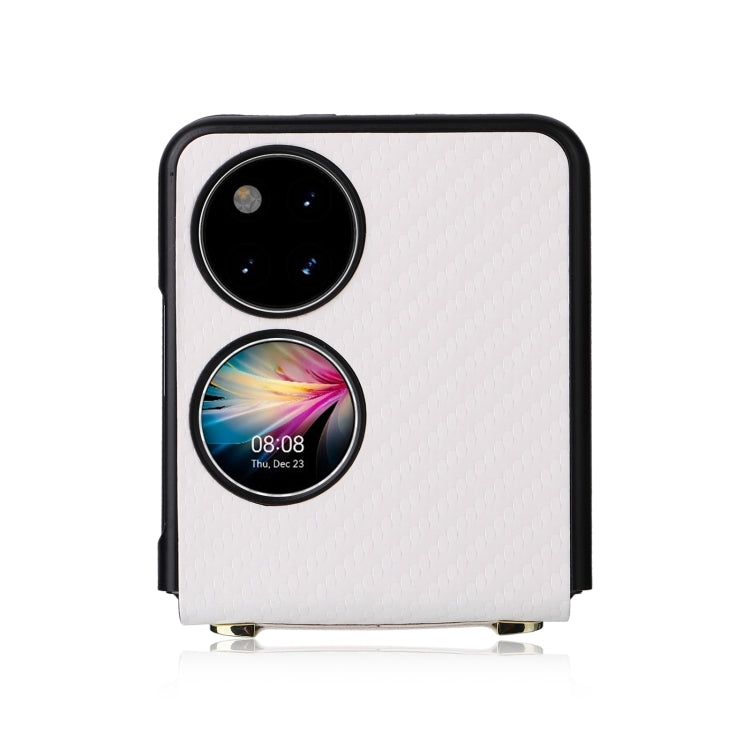 Custodia per telefono PU + TPU in fibra di carbonio, For Huawei P50 Pocket