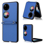 Custodia per telefono PU + TPU in fibra di carbonio, For Huawei P50 Pocket