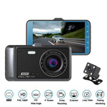 Anytek A60 Auto Schermo IPS da 4 pollici HD 1080P Registratore di guida ADAS con doppia fotocamera grandangolare da 170 gradi, A60