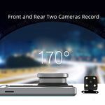 Anytek A60 Auto Schermo IPS da 4 pollici HD 1080P Registratore di guida ADAS con doppia fotocamera grandangolare da 170 gradi, A60