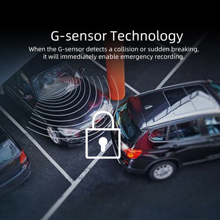 Anytek A60 Auto Schermo IPS da 4 pollici HD 1080P Registratore di guida ADAS con doppia fotocamera grandangolare da 170 gradi, A60