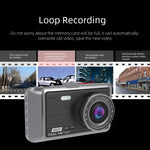 Anytek A60 Auto Schermo IPS da 4 pollici HD 1080P Registratore di guida ADAS con doppia fotocamera grandangolare da 170 gradi, A60