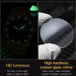 Orologio al quarzo con cinturino in acciaio luminoso impermeabile da uomo OLEVS 6898, Black Blue Steel, Gold Black, Gold Blue, Gold White, Black Steel