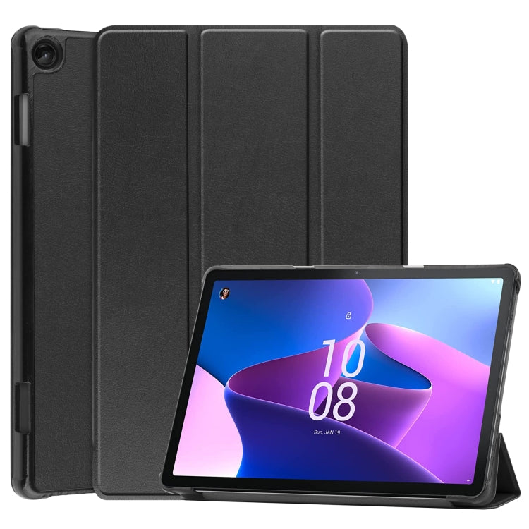 Custodia per tablet in pelle intelligente con supporto a 3 pieghe Custer Pure Color, For Amazon Kindle Fire 7 2022, For Lenovo Tab M10 3rd Gen / TB328FU
