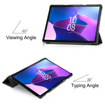 Custodia per tablet in pelle intelligente con supporto a 3 pieghe Custer Pure Color, For Amazon Kindle Fire 7 2022, For Lenovo Tab M10 3rd Gen / TB328FU