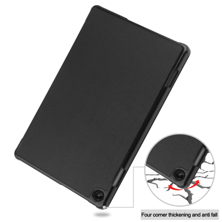 Custodia per tablet in pelle intelligente con supporto a 3 pieghe Custer Pure Color, For Amazon Kindle Fire 7 2022, For Lenovo Tab M10 3rd Gen / TB328FU