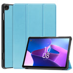 Custodia per tablet in pelle intelligente con supporto a 3 pieghe Custer Pure Color, For Amazon Kindle Fire 7 2022, For Lenovo Tab M10 3rd Gen / TB328FU