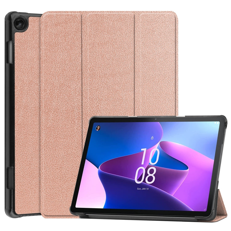 Custodia per tablet in pelle intelligente con supporto a 3 pieghe Custer Pure Color, For Amazon Kindle Fire 7 2022, For Lenovo Tab M10 3rd Gen / TB328FU