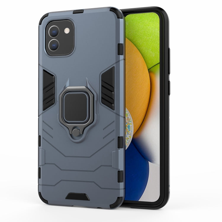 Custodia protettiva antiurto per PC + TPU con supporto per anello magnetico, For Samsung Galaxy A03 EU Version