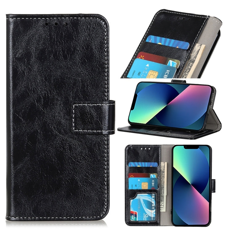 Custodia per telefono in pelle a vibrazione orizzontale con struttura retrò Crazy Horse, piccola quantità consigliata prima del lancio di iPhone 14, For iPhone 14, For iPhone 14 Plus, For iPhone 14 Pro, For iPhone 14 Pro Max