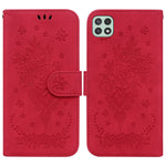 Custodia per telefono in pelle goffrata farfalla rosa, For Samsung Galaxy A22 5G, For Samsung Galaxy A03 166mm, For Samsung Galaxy A03 Core, For Samsung Galaxy A10 / M10