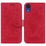 Custodia per telefono in pelle goffrata farfalla rosa, For Samsung Galaxy A22 5G, For Samsung Galaxy A03 166mm, For Samsung Galaxy A03 Core, For Samsung Galaxy A10 / M10