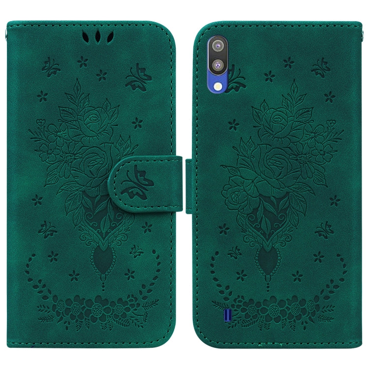Custodia per telefono in pelle goffrata farfalla rosa, For Samsung Galaxy A22 5G, For Samsung Galaxy A03 166mm, For Samsung Galaxy A03 Core, For Samsung Galaxy A10 / M10
