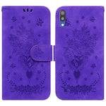 Custodia per telefono in pelle goffrata farfalla rosa, For Samsung Galaxy A22 5G, For Samsung Galaxy A03 166mm, For Samsung Galaxy A03 Core, For Samsung Galaxy A10 / M10