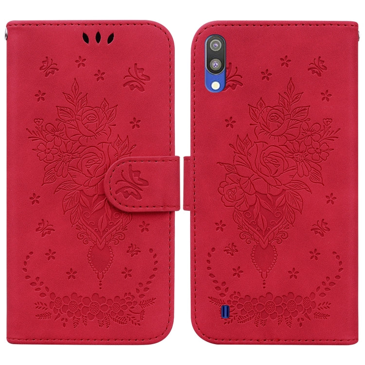 Custodia per telefono in pelle goffrata farfalla rosa, For Samsung Galaxy A22 5G, For Samsung Galaxy A03 166mm, For Samsung Galaxy A03 Core, For Samsung Galaxy A10 / M10