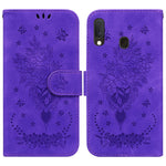 Custodia per telefono in pelle goffrata farfalla rosa, For Samsung Galaxy A10e / A20e, For Samsung Galaxy A13 4G, For Samsung Galaxy A20 / A30, For Samsung Galaxy A33 5G