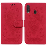 Custodia per telefono in pelle goffrata farfalla rosa, For Samsung Galaxy A10e / A20e, For Samsung Galaxy A13 4G, For Samsung Galaxy A20 / A30, For Samsung Galaxy A33 5G