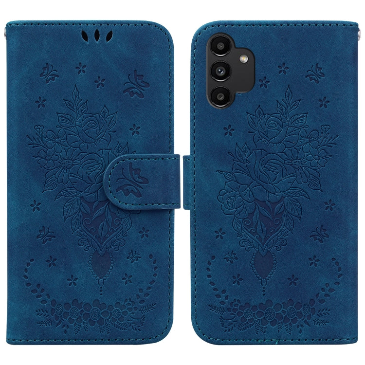 Custodia per telefono in pelle goffrata farfalla rosa, For Samsung Galaxy A10e / A20e, For Samsung Galaxy A13 4G, For Samsung Galaxy A20 / A30, For Samsung Galaxy A33 5G