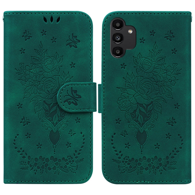Custodia per telefono in pelle goffrata farfalla rosa, For Samsung Galaxy A10e / A20e, For Samsung Galaxy A13 4G, For Samsung Galaxy A20 / A30, For Samsung Galaxy A33 5G