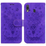 Custodia per telefono in pelle goffrata farfalla rosa, For Samsung Galaxy A10e / A20e, For Samsung Galaxy A13 4G, For Samsung Galaxy A20 / A30, For Samsung Galaxy A33 5G
