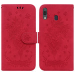 Custodia per telefono in pelle goffrata farfalla rosa, For Samsung Galaxy A10e / A20e, For Samsung Galaxy A13 4G, For Samsung Galaxy A20 / A30, For Samsung Galaxy A33 5G