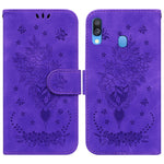 Custodia per telefono in pelle goffrata farfalla rosa, For Samsung Galaxy A40, For Samsung Galaxy A50 / A30s / A50s, For Samsung Galaxy A53 5G, For Samsung Galaxy A70 / A70s