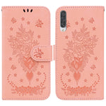 Custodia per telefono in pelle goffrata farfalla rosa, For Samsung Galaxy A40, For Samsung Galaxy A50 / A30s / A50s, For Samsung Galaxy A53 5G, For Samsung Galaxy A70 / A70s