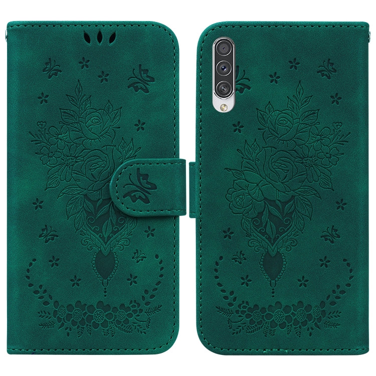 Custodia per telefono in pelle goffrata farfalla rosa, For Samsung Galaxy A40, For Samsung Galaxy A50 / A30s / A50s, For Samsung Galaxy A53 5G, For Samsung Galaxy A70 / A70s