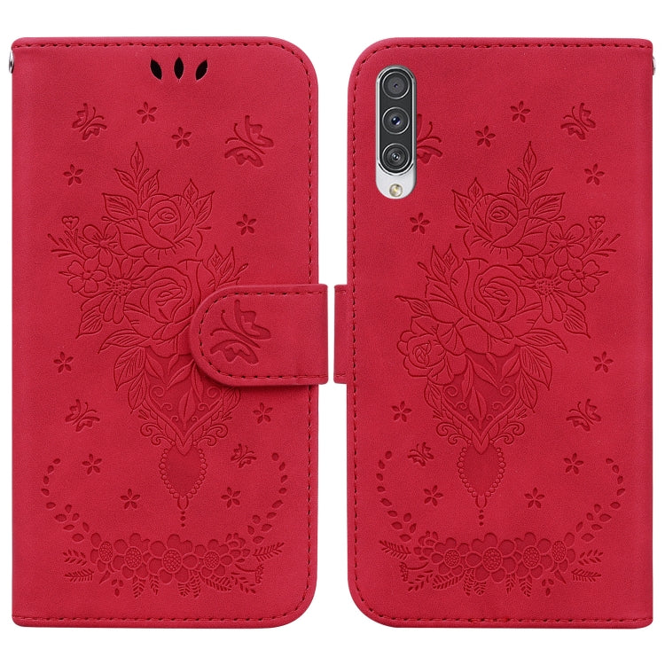 Custodia per telefono in pelle goffrata farfalla rosa, For Samsung Galaxy A40, For Samsung Galaxy A50 / A30s / A50s, For Samsung Galaxy A53 5G, For Samsung Galaxy A70 / A70s