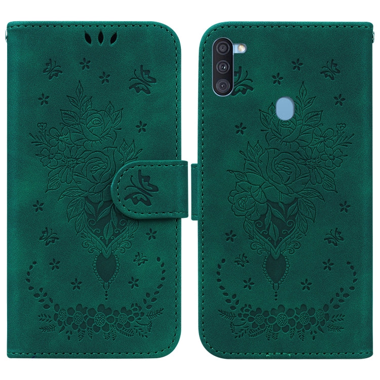 Custodia per telefono in pelle goffrata farfalla rosa, For Samsung Galaxy A73 5G, For Samsung Galaxy A11 / M11 EU Version, For Samsung Galaxy A41, For Samsung Galaxy A02s US Version