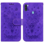 Custodia per telefono in pelle goffrata farfalla rosa, For Samsung Galaxy A73 5G, For Samsung Galaxy A11 / M11 EU Version, For Samsung Galaxy A41, For Samsung Galaxy A02s US Version