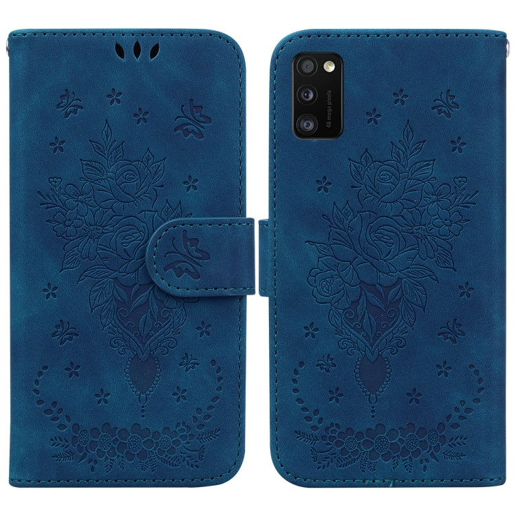 Custodia per telefono in pelle goffrata farfalla rosa, For Samsung Galaxy A73 5G, For Samsung Galaxy A11 / M11 EU Version, For Samsung Galaxy A41, For Samsung Galaxy A02s US Version