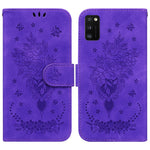 Custodia per telefono in pelle goffrata farfalla rosa, For Samsung Galaxy A73 5G, For Samsung Galaxy A11 / M11 EU Version, For Samsung Galaxy A41, For Samsung Galaxy A02s US Version
