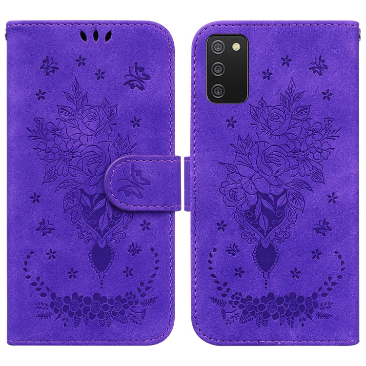 Custodia per telefono in pelle goffrata farfalla rosa, For Samsung Galaxy A73 5G, For Samsung Galaxy A11 / M11 EU Version, For Samsung Galaxy A41, For Samsung Galaxy A02s US Version