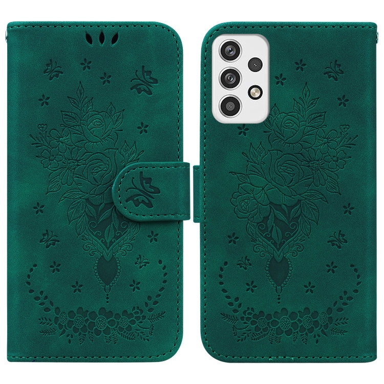 Custodia per telefono in pelle goffrata farfalla rosa, For Samsung Galaxy A23, For Samsung Galaxy A51 5G, For Samsung Galaxy A52 5G / 4G, For Samsung Galaxy A71
