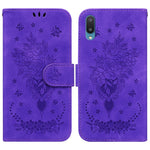 Custodia per telefono in pelle goffrata farfalla rosa, For Samsung Galaxy A71 5G, For Samsung Galaxy A72 5G / 4G, For Samsung Galaxy A02 / M02 4G Indian, For Samsung Galaxy A12 5G