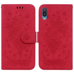 Custodia per telefono in pelle goffrata farfalla rosa, For Samsung Galaxy A71 5G, For Samsung Galaxy A72 5G / 4G, For Samsung Galaxy A02 / M02 4G Indian, For Samsung Galaxy A12 5G