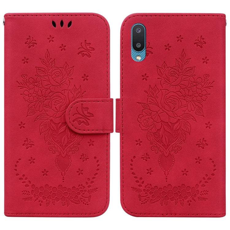 Custodia per telefono in pelle goffrata farfalla rosa, For Samsung Galaxy A71 5G, For Samsung Galaxy A72 5G / 4G, For Samsung Galaxy A02 / M02 4G Indian, For Samsung Galaxy A12 5G
