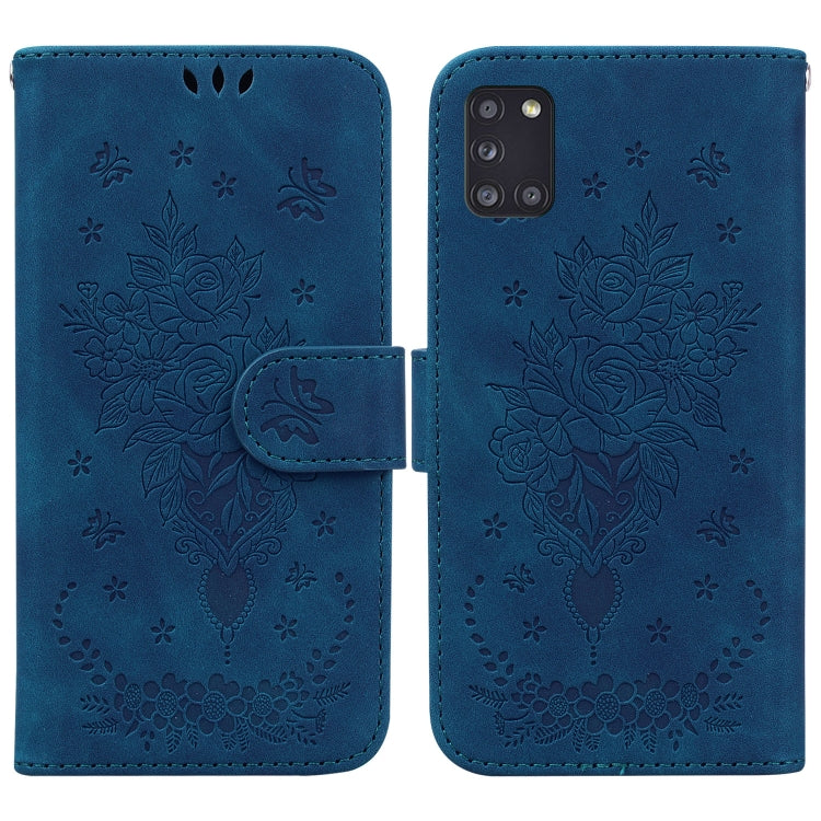 Custodia per telefono in pelle goffrata farfalla rosa, For Samsung Galaxy A21s, For Samsung Galaxy A22 4G, For Samsung Galaxy A31, For Samsung Galaxy A32 4G