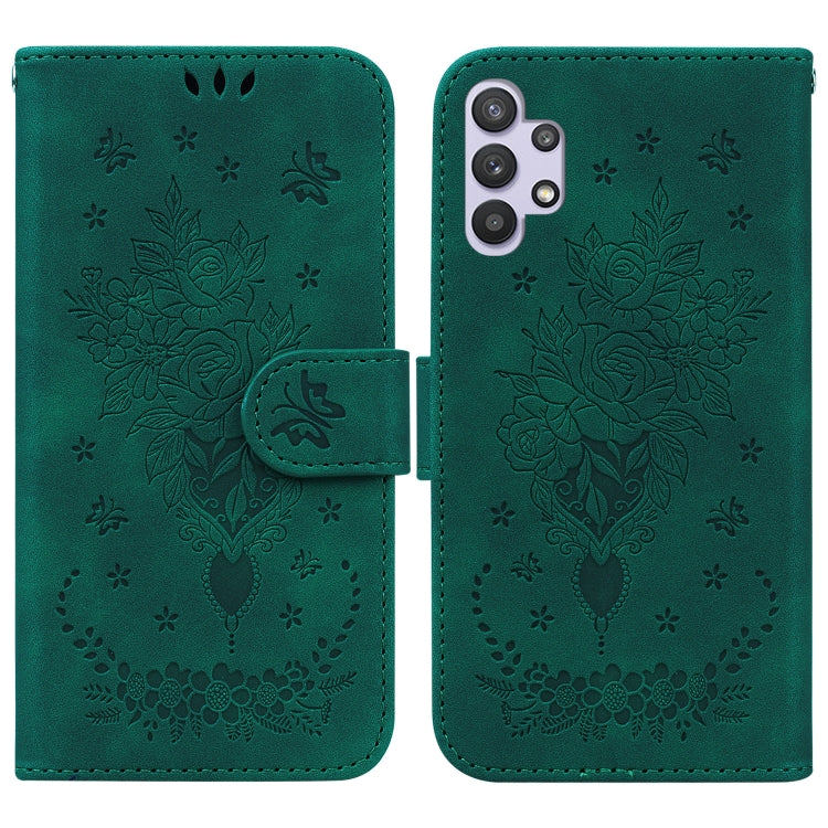 Custodia per telefono in pelle goffrata farfalla rosa, For Samsung Galaxy A21s, For Samsung Galaxy A22 4G, For Samsung Galaxy A31, For Samsung Galaxy A32 4G