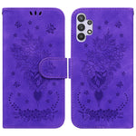 Custodia per telefono in pelle goffrata farfalla rosa, For Samsung Galaxy A21s, For Samsung Galaxy A22 4G, For Samsung Galaxy A31, For Samsung Galaxy A32 4G