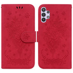Custodia per telefono in pelle goffrata farfalla rosa, For Samsung Galaxy A32 5G, For Samsung Galaxy A42 5G