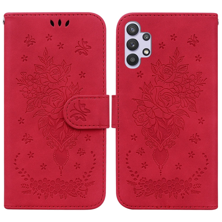 Custodia per telefono in pelle goffrata farfalla rosa, For Samsung Galaxy A32 5G, For Samsung Galaxy A42 5G