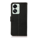 KHAZNEH Custodia per cellulare in vera pelle RFID con texture Litchi, For OnePlus Nord 2T 5G