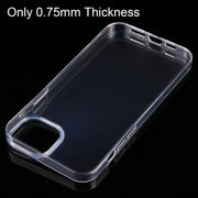 Custodia per telefono in TPU trasparente ultrasottile da 0,75 mm, For iPhone 14, For iPhone 14 Plus, For iPhone 14 Pro Max