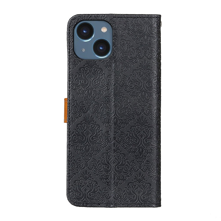Custodia portafoglio in pelle PU con rilievo floreale per iPhone