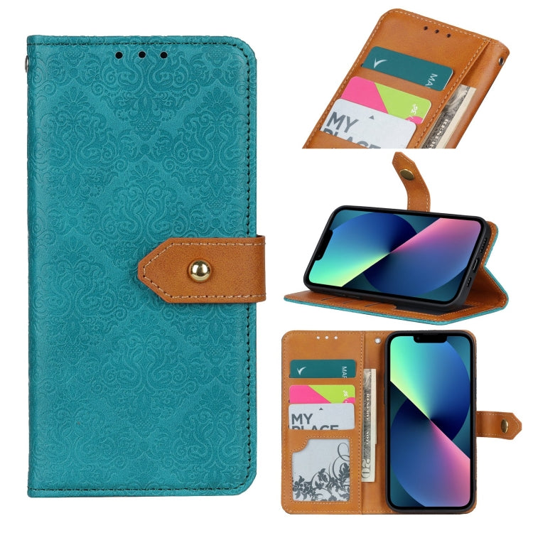 Custodia portafoglio in pelle PU con rilievo floreale per iPhone