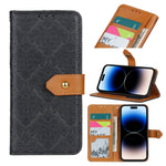 Custodia portafoglio in pelle PU con rilievo floreale per iPhone