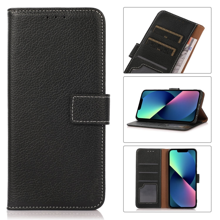 Custodia per telefono in pelle flip orizzontale con texture Litchi, For iPhone 14, For iPhone 14 Plus, For iPhone 14 Pro, For iPhone 14 Pro Max