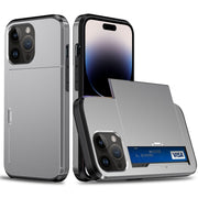 Custodia protettiva antiurto per telefono con slot per schede scorrevoli, For iPhone 14 Pro, For iPhone 14 Pro Max